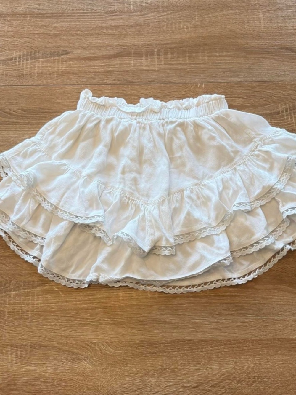 White Ruffled Tiered Women's Skirt